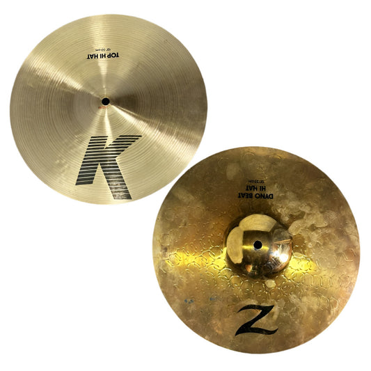 Used Zildjian K/Z Hi Hats Cymbal 13 - Very Good - Drum Center Of Portsmouth