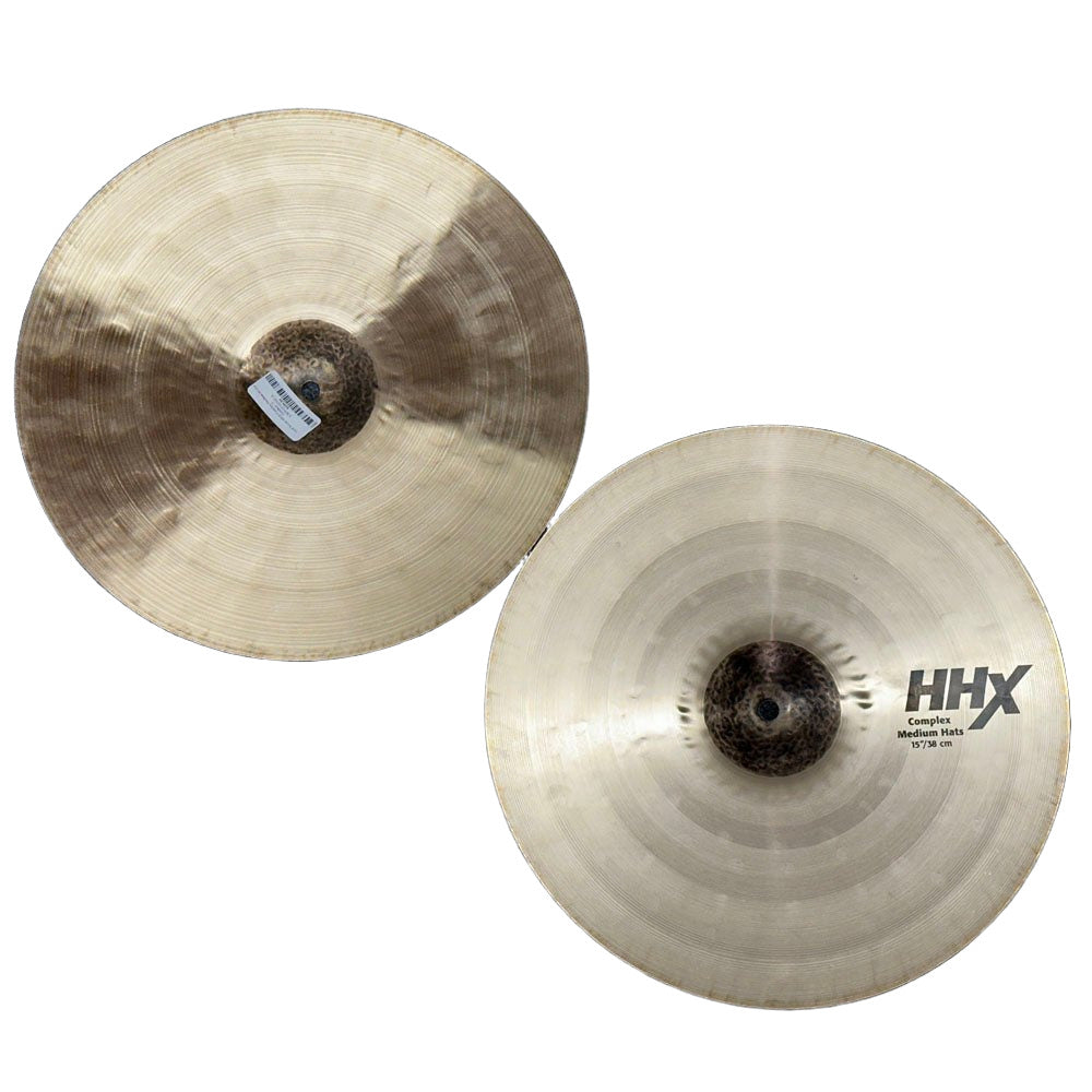 Used Sabian HHX Complex Medium Hi Hat Cymbals 15" - Very Good - Drum Center Of Portsmouth