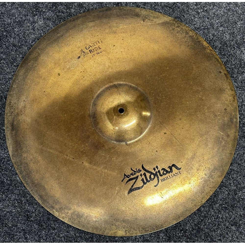 Used Zildjian A Earth Ride Cymbal 22" Brilliant - Very Good - Drum Center Of Portsmouth