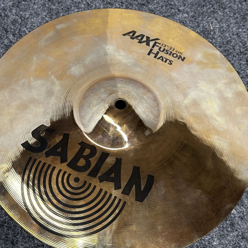 Used Sabian AAX Fusion Hi Hats Cymbal 13 - Good - Drum Center Of Portsmouth