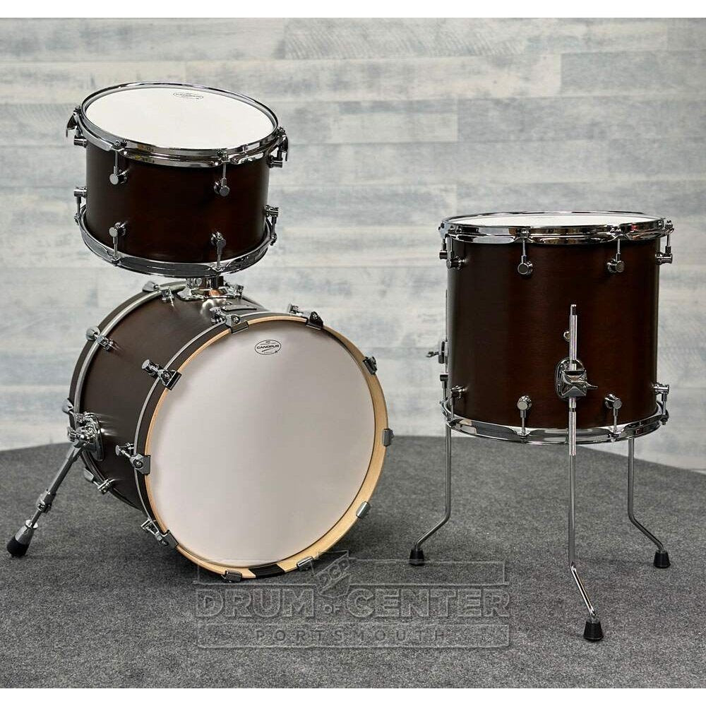 Canopus RFM 3pc Jazz Drum Set Bitter Brown Oil - Drum Center Of Portsmouth