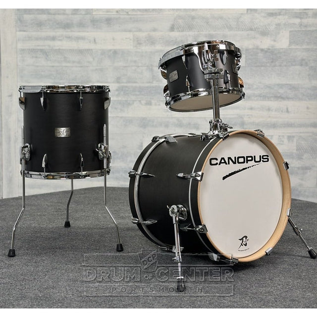 Canopus Yaiba 3pc Bop Drum Set Antique Ebony Matte Lacquer - Drum Center Of Portsmouth