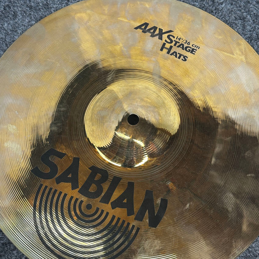 Used Sabian AAX Stage Hi Hats Cymbal 14 - Very Good - Drum Center Of Portsmouth