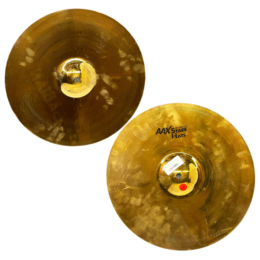 Used Sabian AAX Stage Hi Hats Cymbal 14 - Very Good - Drum Center Of Portsmouth