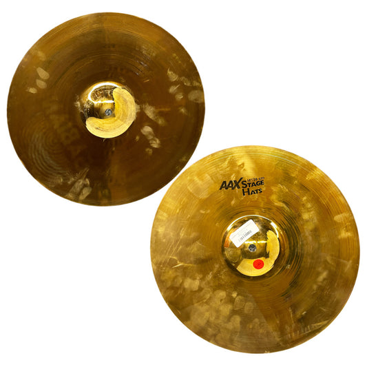 Used Sabian AAX Stage Hi Hats Cymbal 14 - Very Good - Drum Center Of Portsmouth