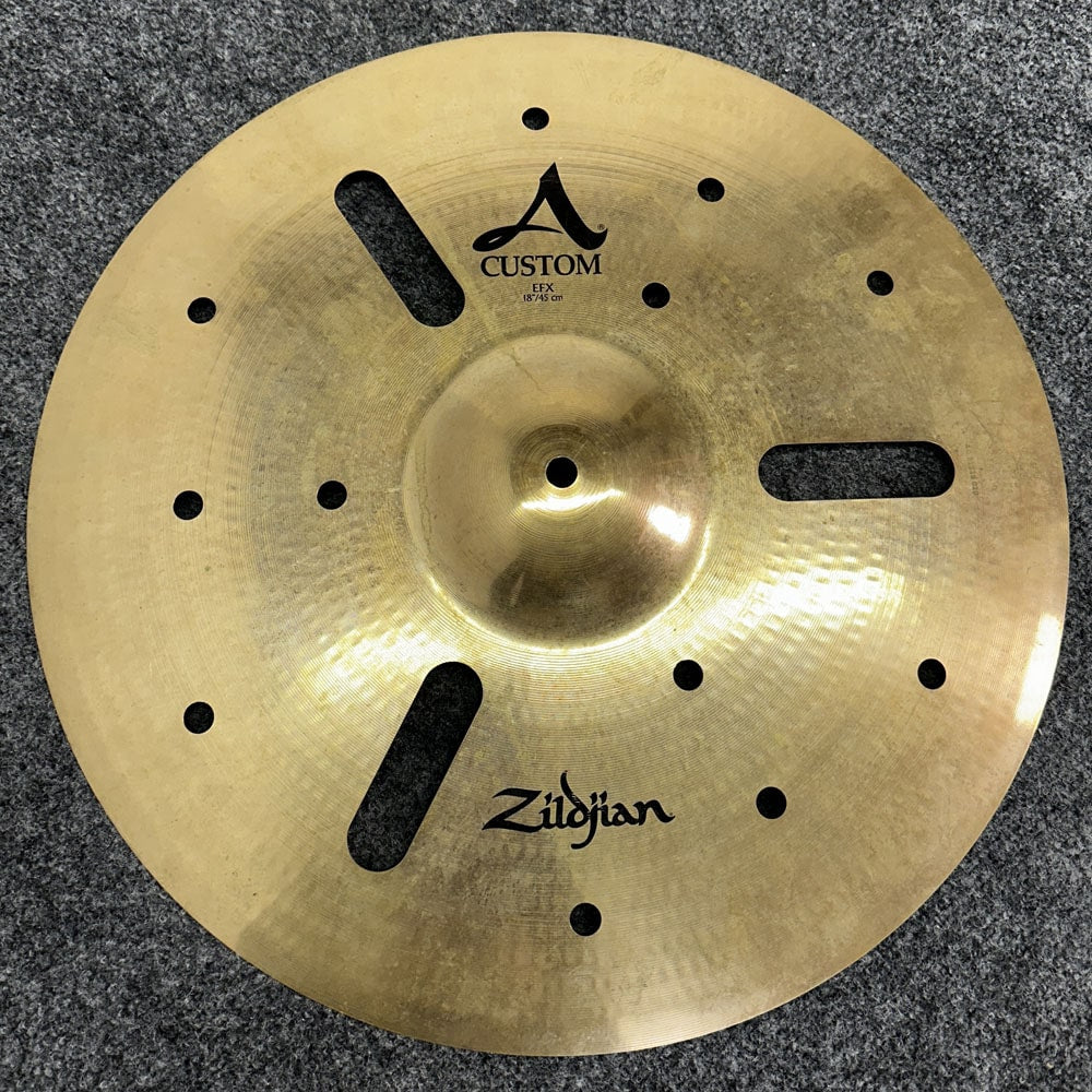 Used Zildjian A Custom EFX Crash Cymbal 18" - Very Good - Drum Center Of Portsmouth