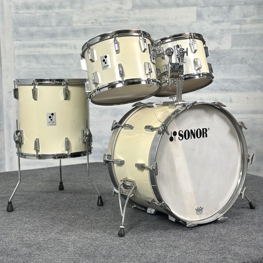 Used Vintage Sonor Phonic 4pc Drum Set White - Excellent - Drum Center Of Portsmouth