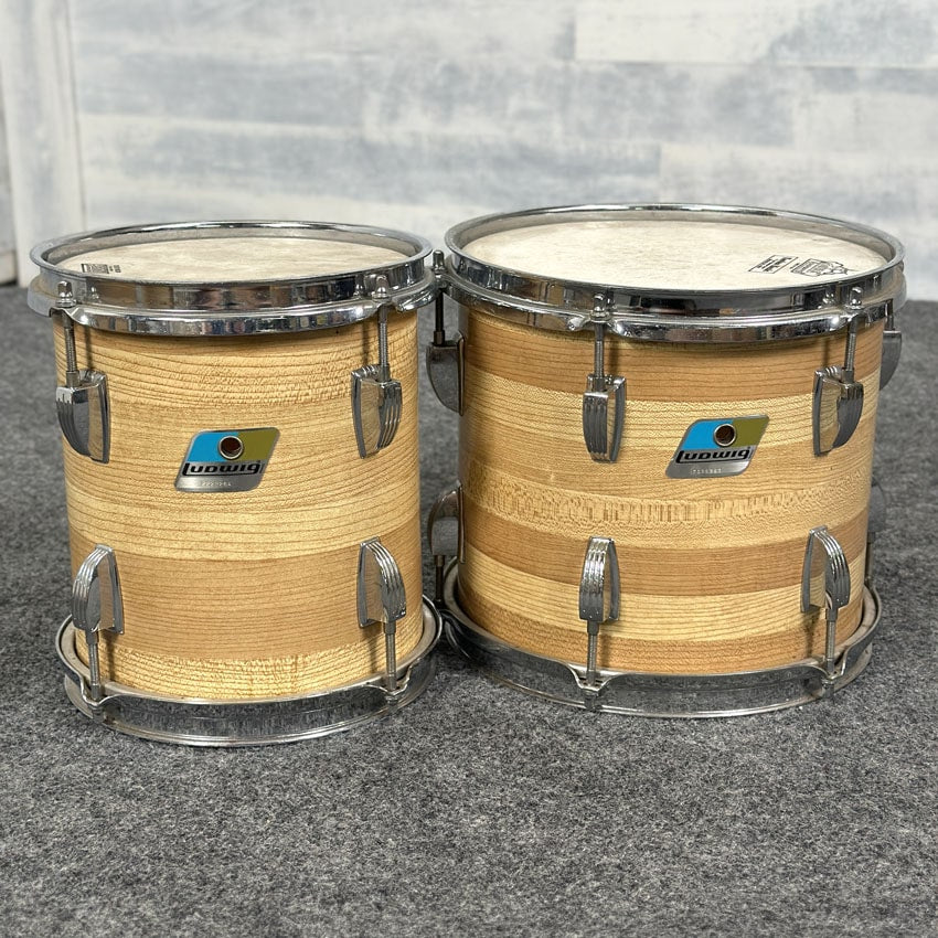 Used Vintage Ludwig 7pc Drum Set Butcher Block - Good