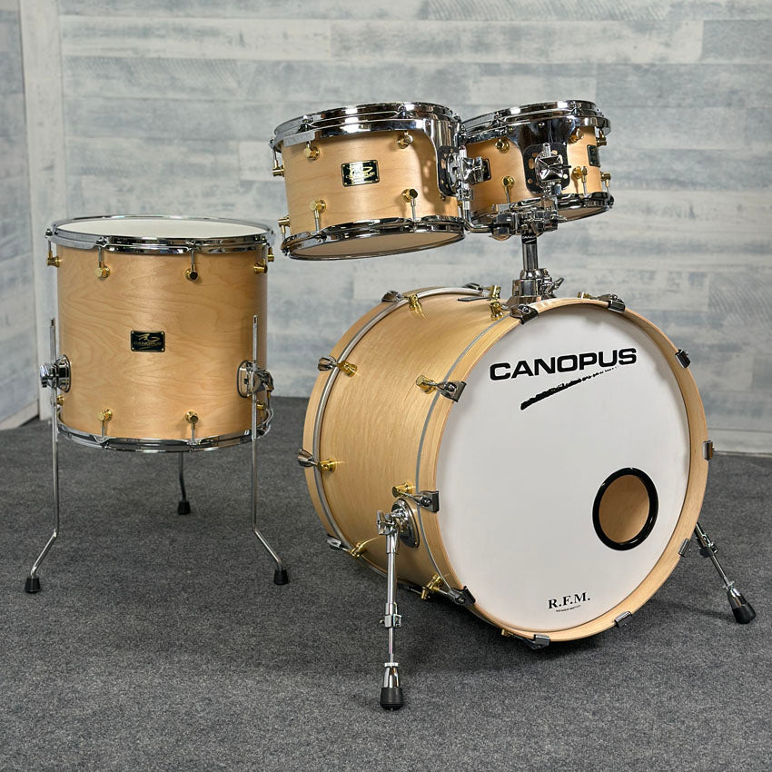 Used Canopus RFM 4pc Drum Set Natural Oil - Very Good - Drum Center Of Portsmouth