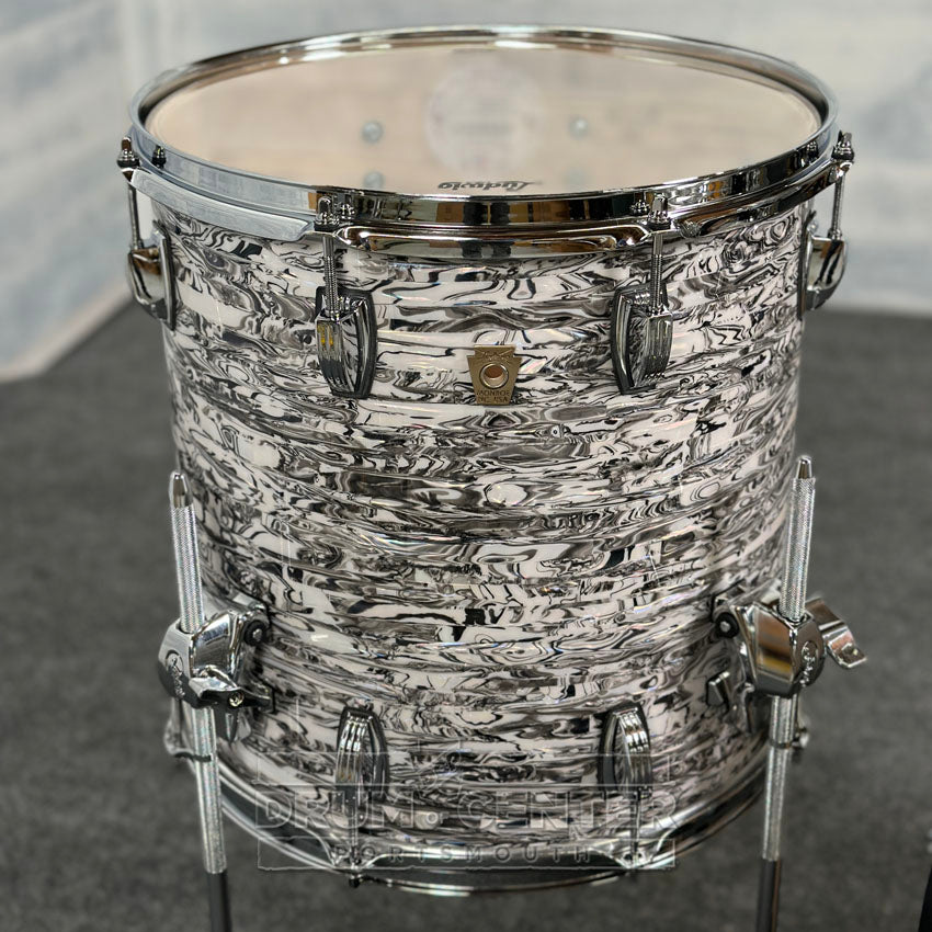 Ludwig Classic Maple 3pc Downbeat Drum Set White Abalone - Drum Center Of Portsmouth