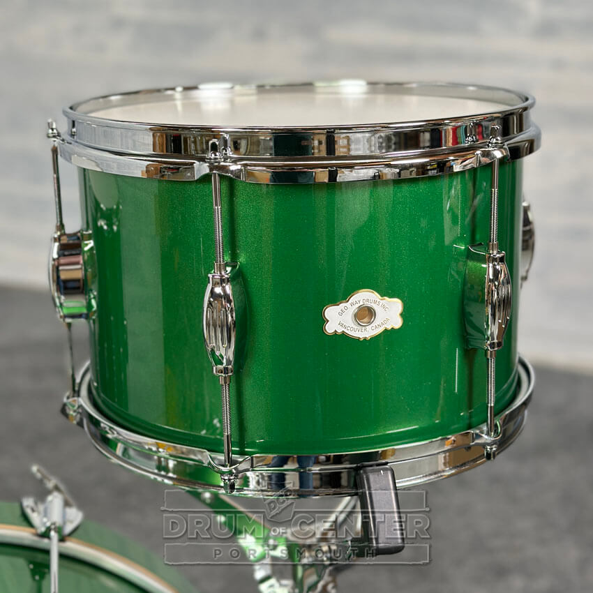 George Way Tuxedo Studio 3pc Drum Set 20/12/14 Elbaite Metallic Green - Drum Center Of Portsmouth