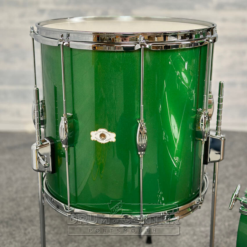 George Way Tuxedo Studio 3pc Drum Set 20/12/14 Elbaite Metallic Green - Drum Center Of Portsmouth