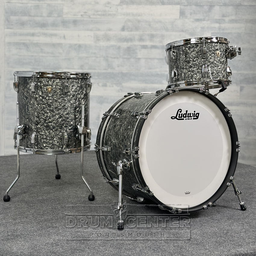 Ludwig Classic Maple 3pc Fab Drum Set Limited Edition Black Pearl - Drum Center Of Portsmouth
