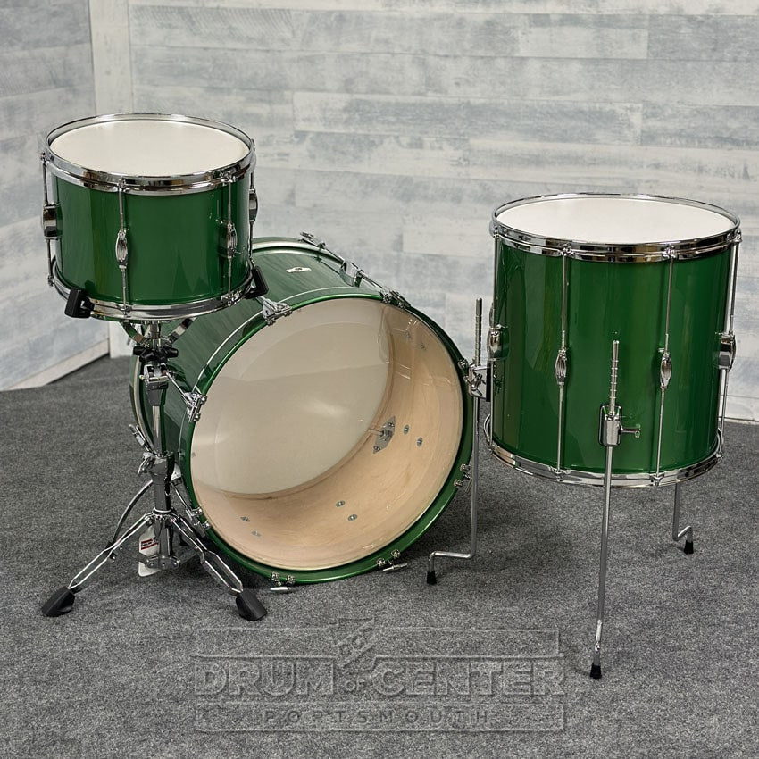 George Way Tuxedo Studio 3pc Drum Set 22/13/16 Elbaite Metallic Green - Drum Center Of Portsmouth