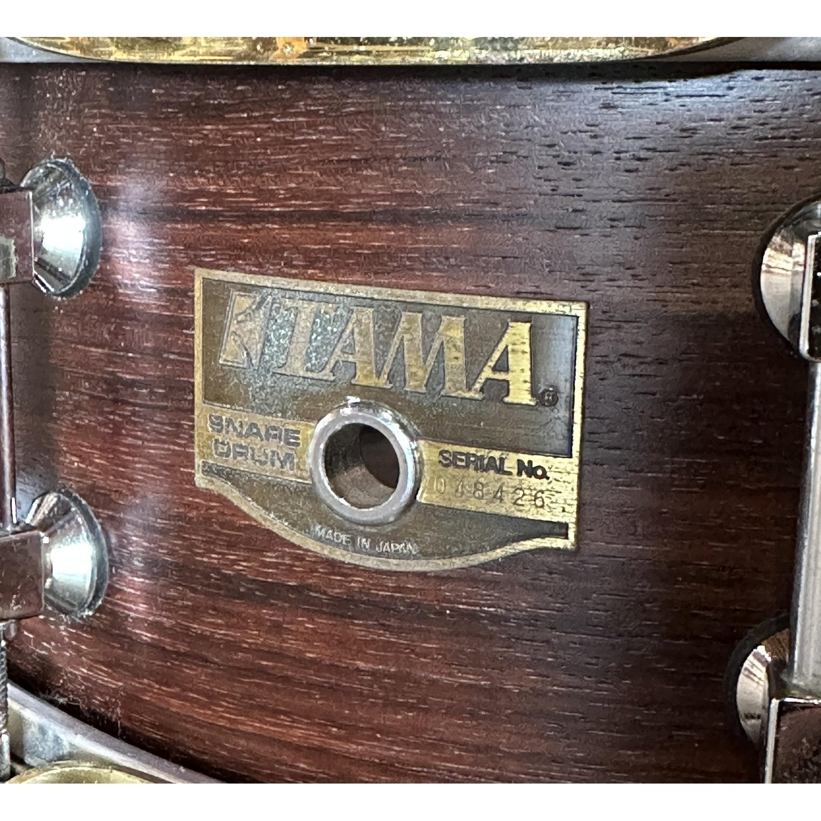 Used Vintage Tama Rosewood Snare Drum 14x5 w/Gold Mighty Hoops