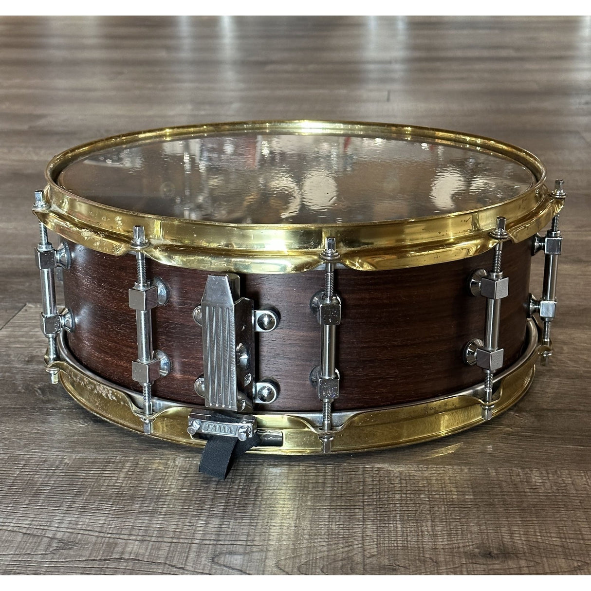 Used Vintage Tama Rosewood Snare Drum 14x5 w/Gold Mighty Hoops