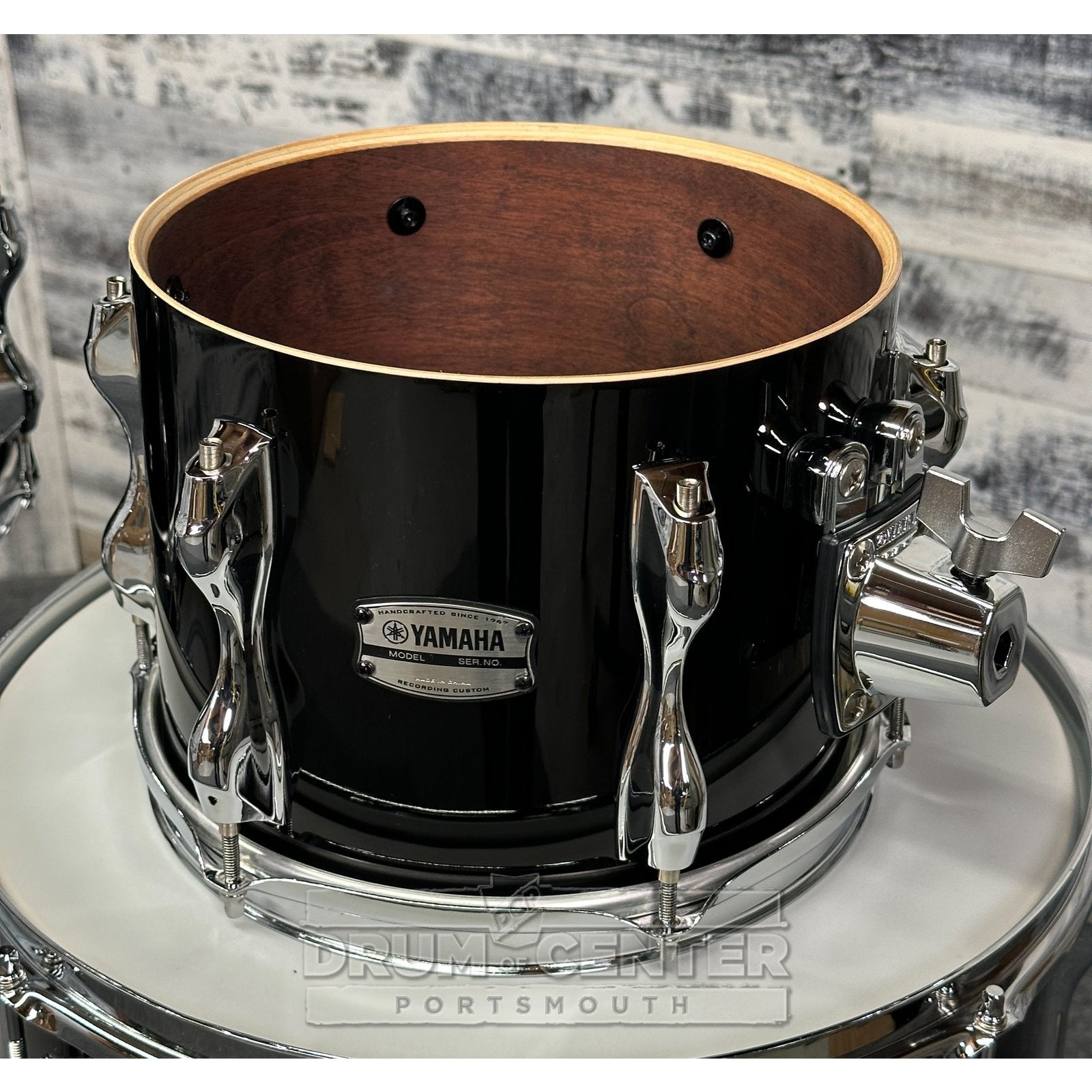 Yamaha Recording Custom 4pc Rock Drum Set Solid Black