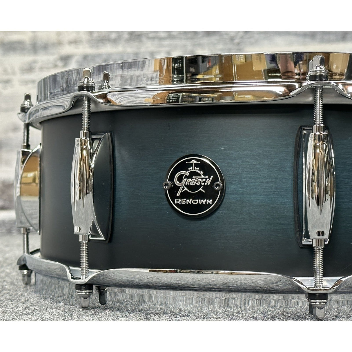 Used Gretsch Renown Snare Drum 14x5 Satin Antique Blue Burst