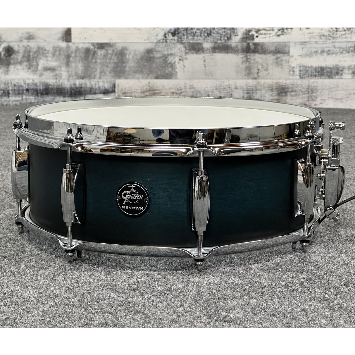 Used Gretsch Renown Snare Drum 14x5 Satin Antique Blue Burst