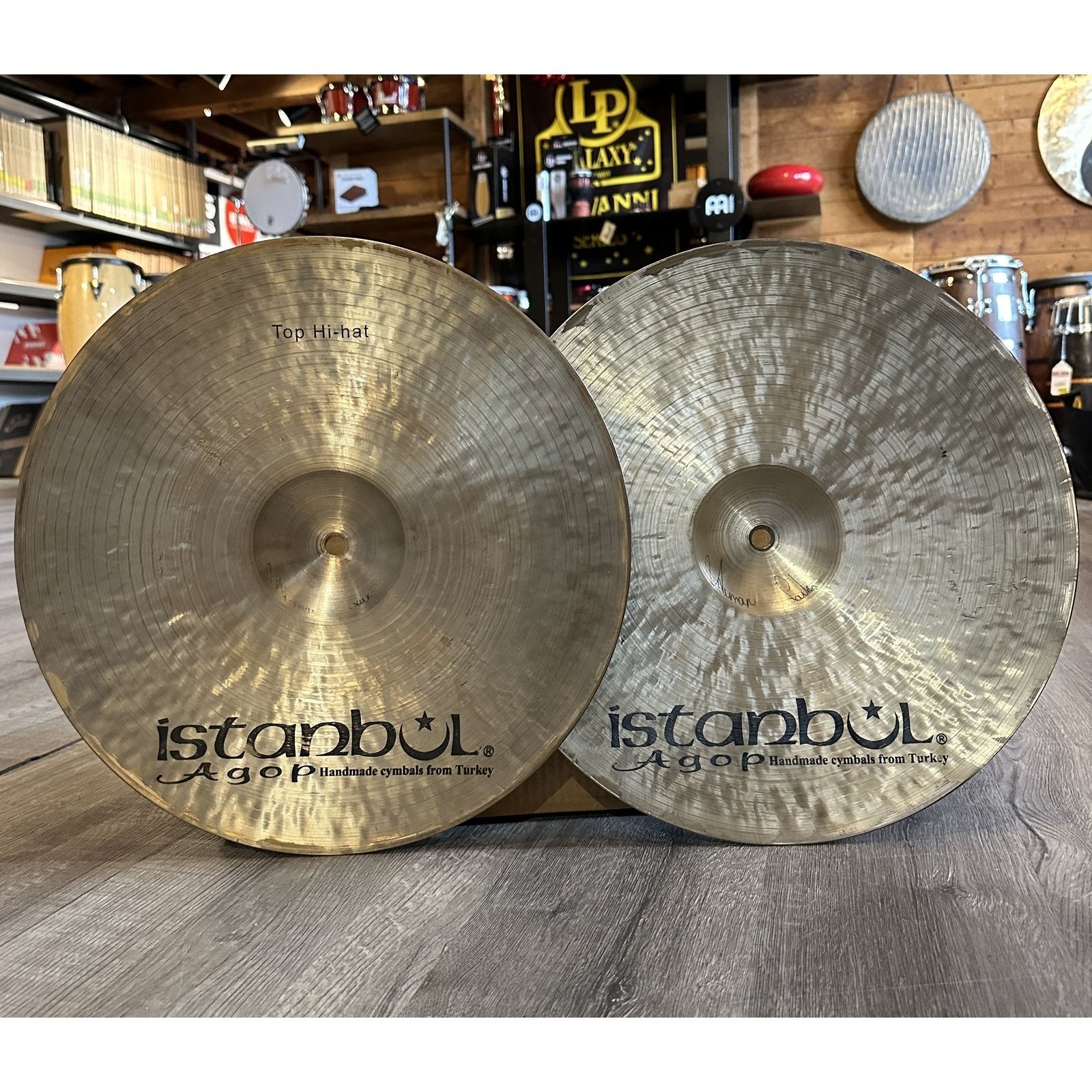 Used Istanbul Agop Traditional Medium Hi Hat Cymbals 15"
