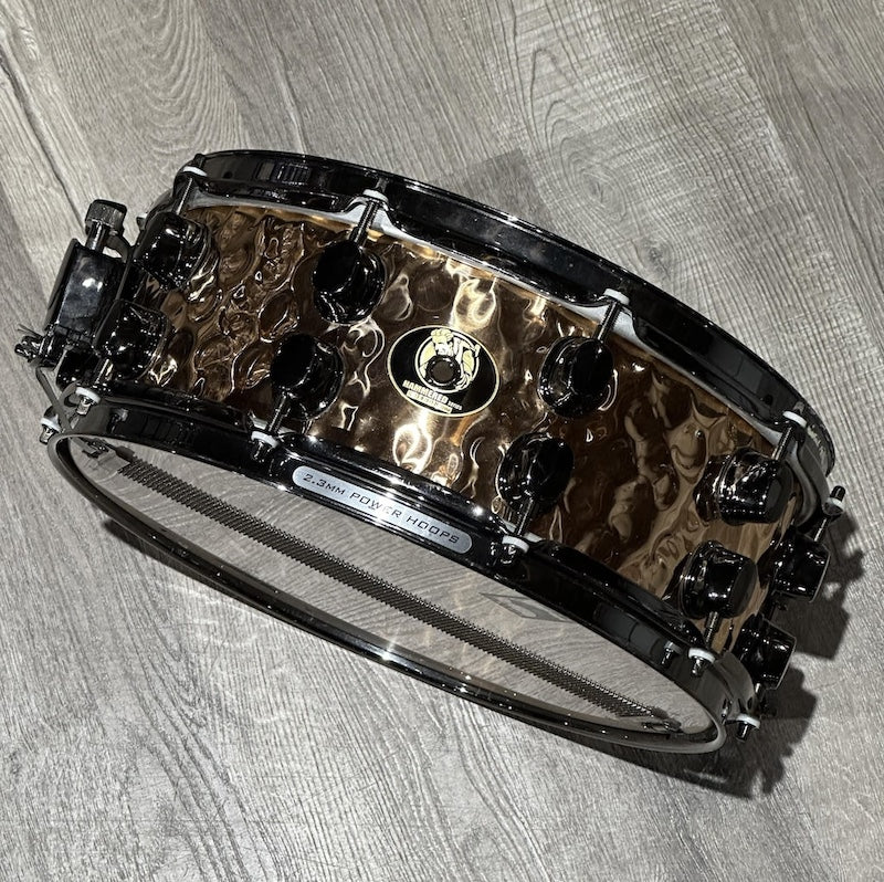 Used Mapex Black Panther Hammered Bronze Snare Drum 14x5.5 - Drum Center Of Portsmouth