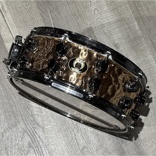 Used Mapex Black Panther Hammered Bronze Snare Drum 14x5.5 - Drum Center Of Portsmouth