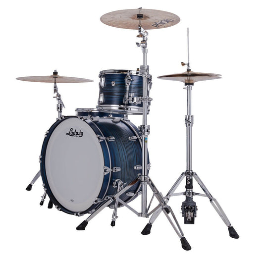 Ludwig Classic Oak 3pc Drum Set Blue Burst 24/13/16 - Drum Center Of Portsmouth