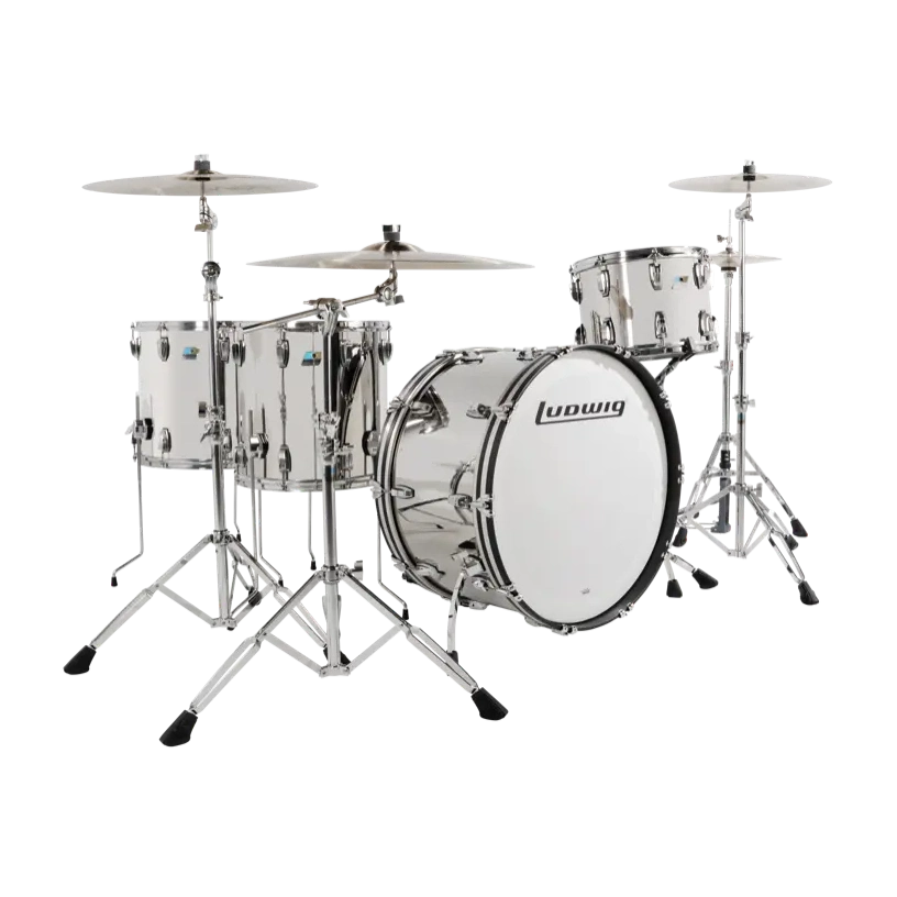 Ludwig Stainless Steel 4pc Zep Drum Set - Drum Center Of Portsmouth