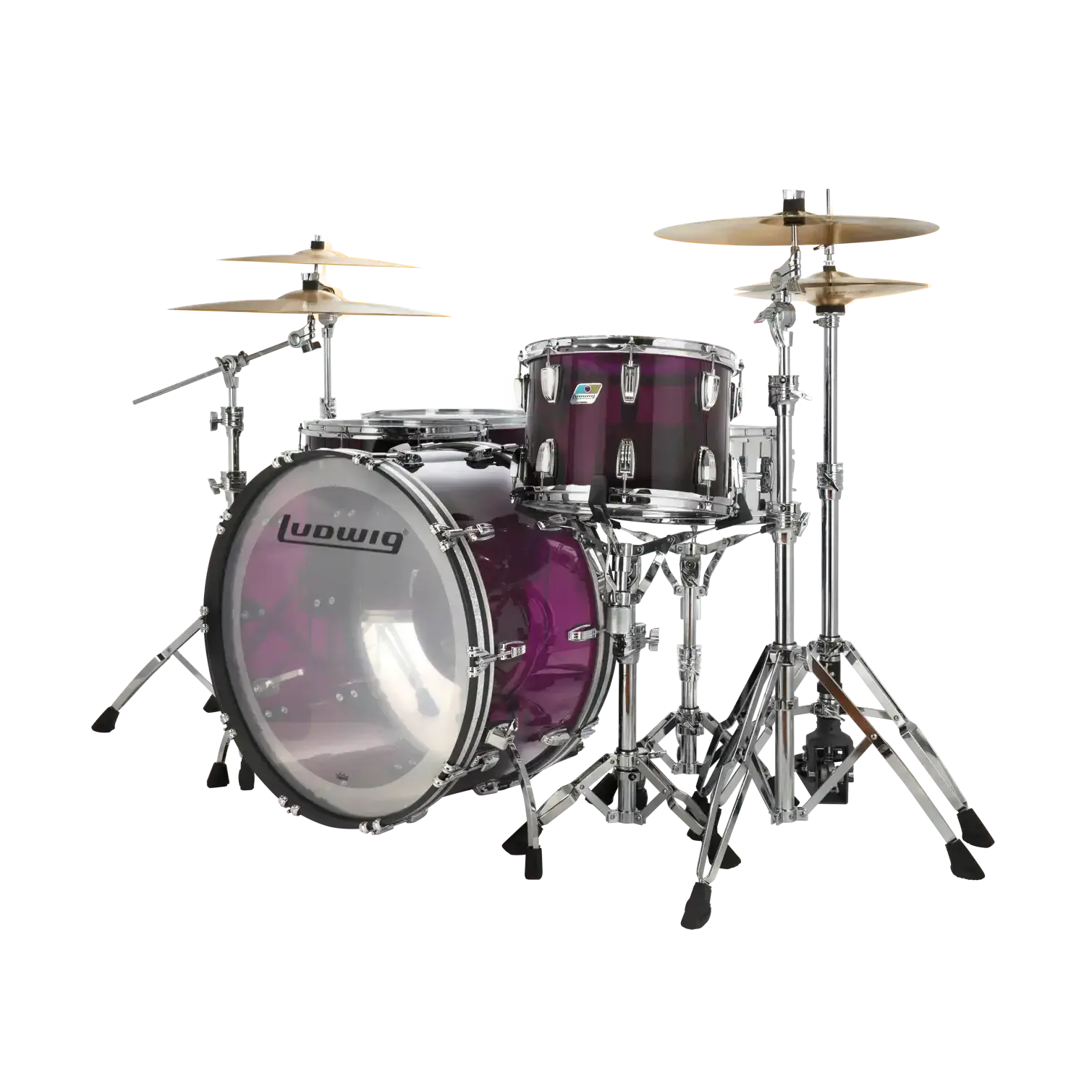 Ludwig Vistalite 5pc Zep Drum Set Purple - Drum Center Of Portsmouth