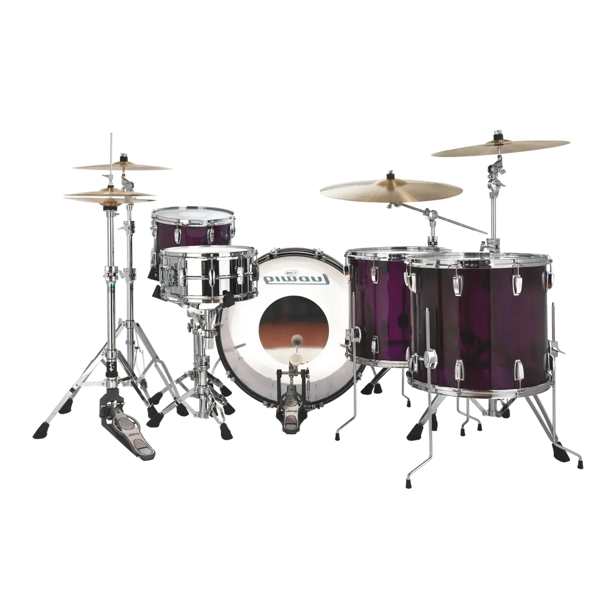 Ludwig Vistalite 5pc Zep Drum Set Purple - Drum Center Of Portsmouth