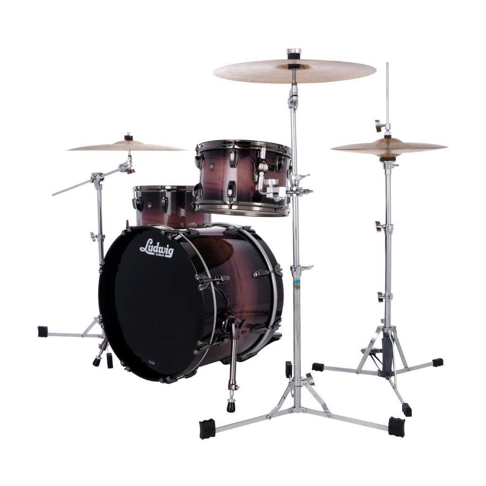 Ludwig Classic Maple Exotic Select 3pc Downbeat Drum Set Amethyst Burst - Drum Center Of Portsmouth