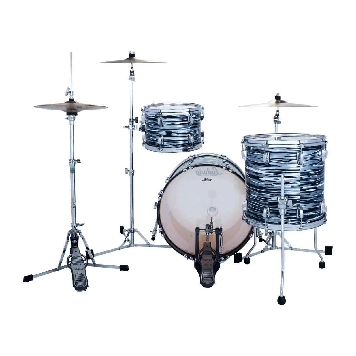 Ludwig Classic Maple 3pc Downbeat Drum Set '70s Black Oyster - Drum Center Of Portsmouth