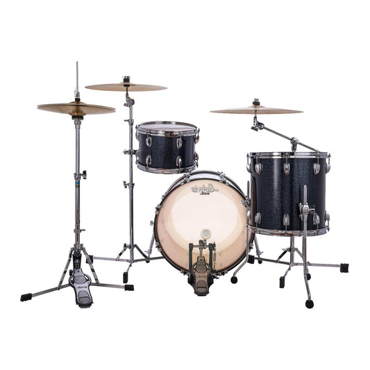 Ludwig Classic Maple 3pc Downbeat Drum Set Hybrid Black Sparkle - Drum Center Of Portsmouth