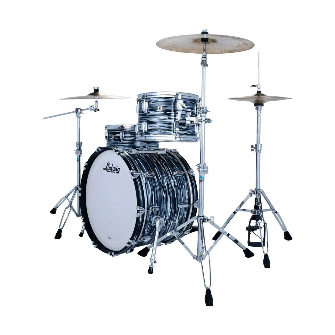 Ludwig Classic Maple 3pc Fab Drum Set '70s Black Oyster - Drum Center Of Portsmouth