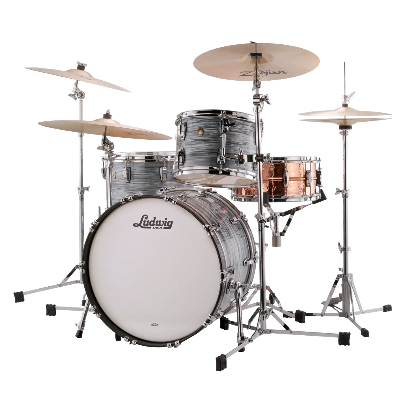 Ludwig Classic Maple Pro Beat Drum Set Vintage Blue Oyster - Drum Center Of Portsmouth