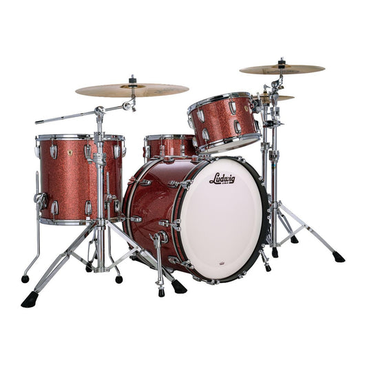 Ludwig Classic Maple 3pc Fab Drum Set Hybrid Copper Sparkle - Drum Center Of Portsmouth