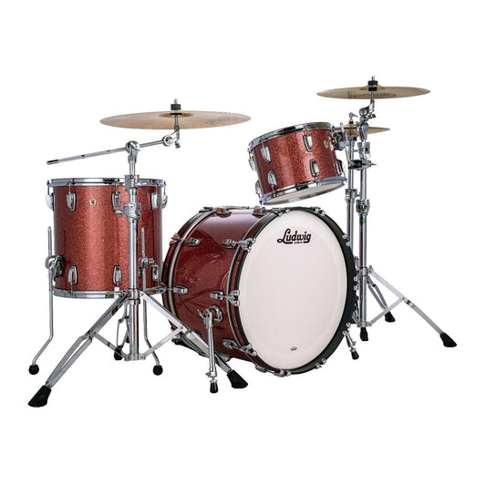 Ludwig Classic Maple 3pc Fab Drum Set Hybrid Copper Sparkle - Drum Center Of Portsmouth