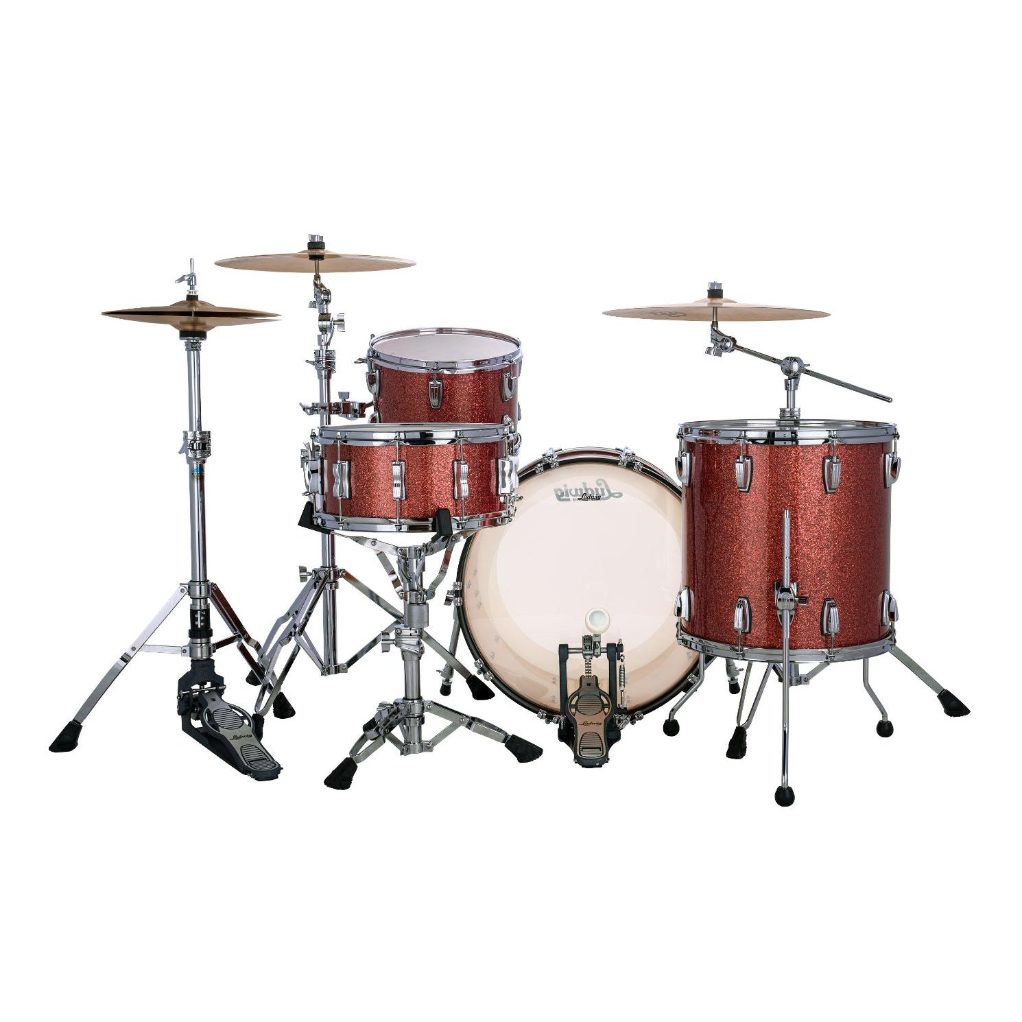 Ludwig Classic Maple 3pc Fab Drum Set Hybrid Copper Sparkle - Drum Center Of Portsmouth