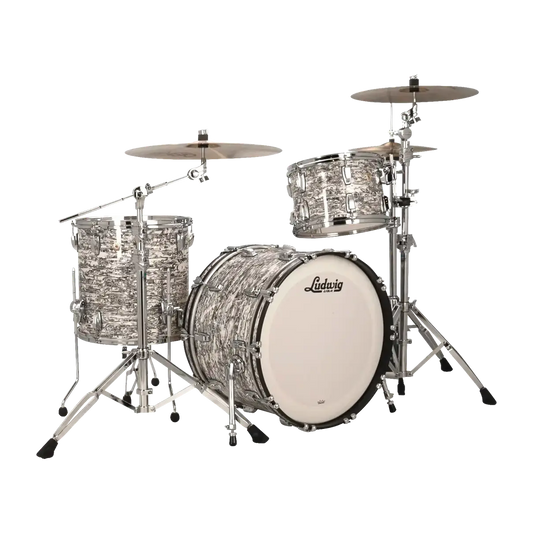 Ludwig Classic Maple 3pc Fab Drum Set White Abalone - Drum Center Of Portsmouth