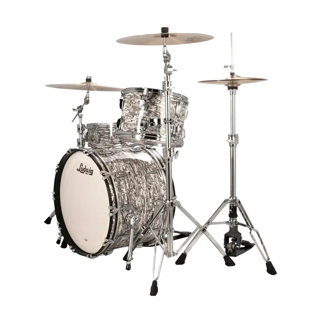 Ludwig Classic Maple 3pc Fab Drum Set White Abalone - Drum Center Of Portsmouth