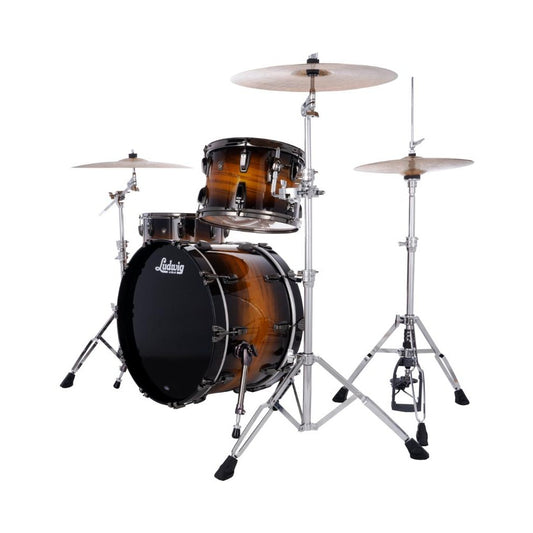 Ludwig Classic Maple Exotic Select 3pc Fab Drum Set Black Gold Burst - Drum Center Of Portsmouth
