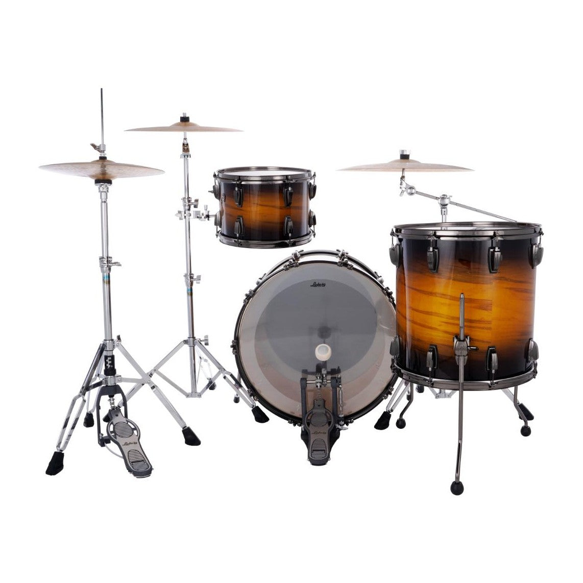 Ludwig Classic Maple Exotic Select 3pc Fab Drum Set Black Gold Burst - Drum Center Of Portsmouth