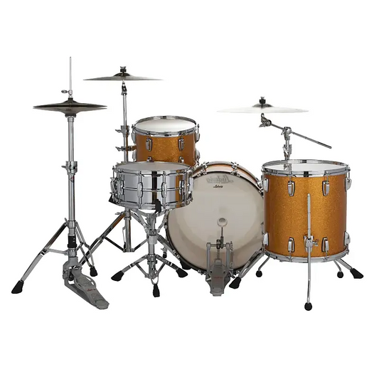Ludwig Classic Maple 3pc Pro Beat Drum Set Gold Sparkle - Drum Center Of Portsmouth