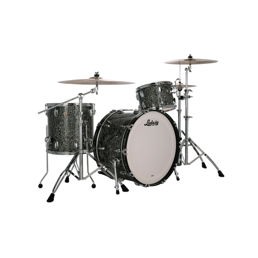 Ludwig Classic Maple 3pc Pro Beat Drum Set Limited Edition Black Pearl - Drum Center Of Portsmouth
