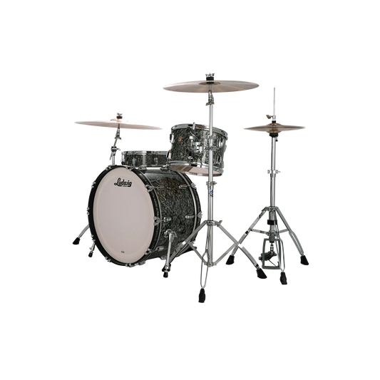 Ludwig Classic Maple 3pc Pro Beat Drum Set Limited Edition Black Pearl - Drum Center Of Portsmouth