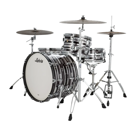 Ludwig Classic Maple 3pc Pro Beat Drum Set Digital Black Sparkle - Drum Center Of Portsmouth