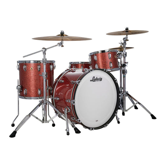 Ludwig Classic Maple 3pc Pro Beat Drum Set Hybrid Copper Sparkle - Drum Center Of Portsmouth