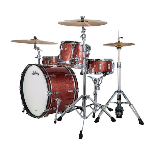 Ludwig Classic Maple 3pc Pro Beat Drum Set Hybrid Copper Sparkle - Drum Center Of Portsmouth
