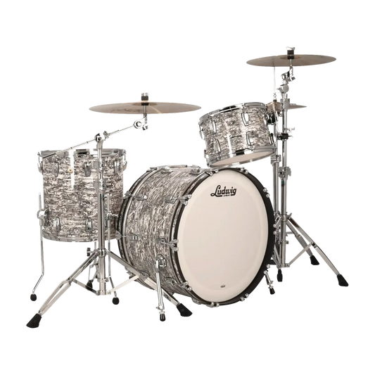 Ludwig Classic Maple 3pc Pro Beat Drum Set White Abalone - Drum Center Of Portsmouth