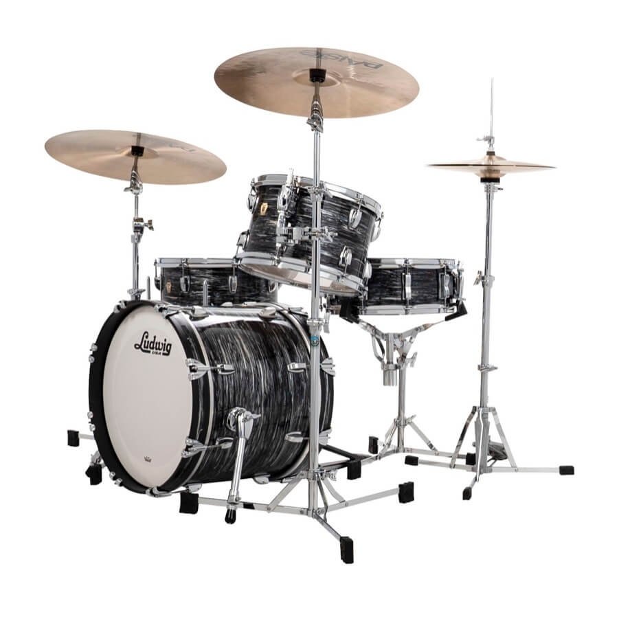 Ludwig Classic Maple 3pc Jazz Drum Set Vintage Black Oyster